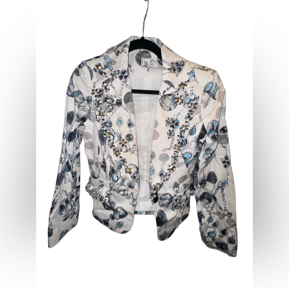 Alberto Makali Vintage Sequin Jeweled Blazer